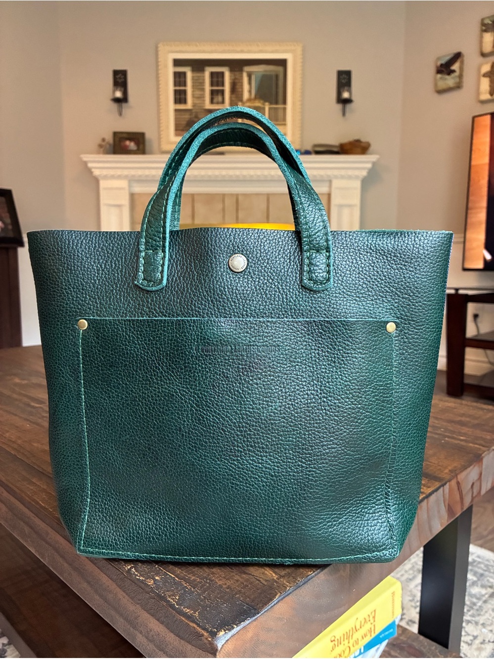 Brand New Portland Leather good mini snap tote Crossbody bag in forest green 🌲